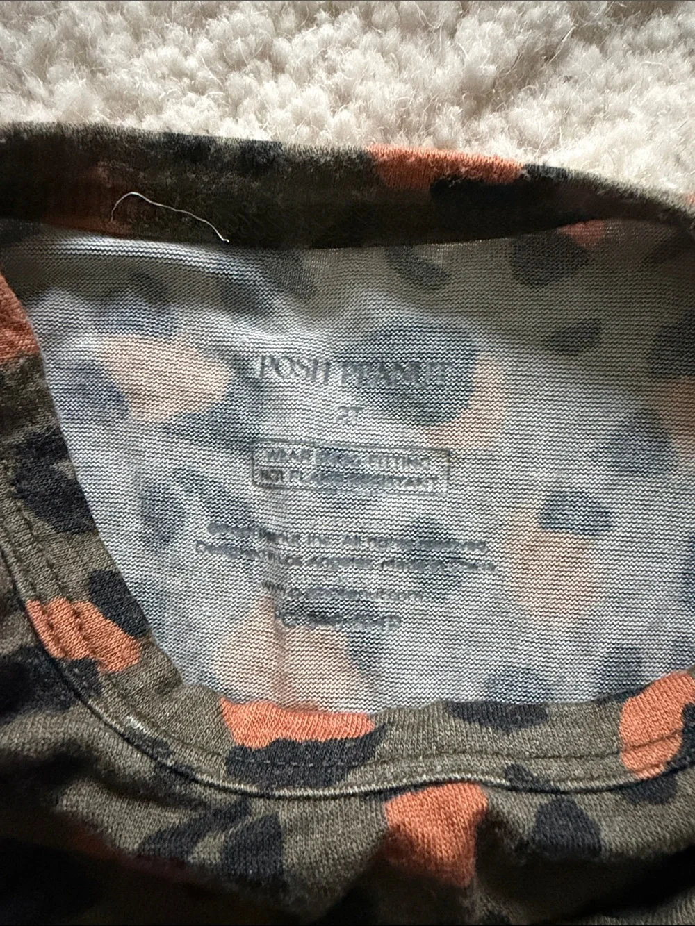 Posh Peanut Long Sleeve Pajama Set in Brown and Coral Leopard Print 2T